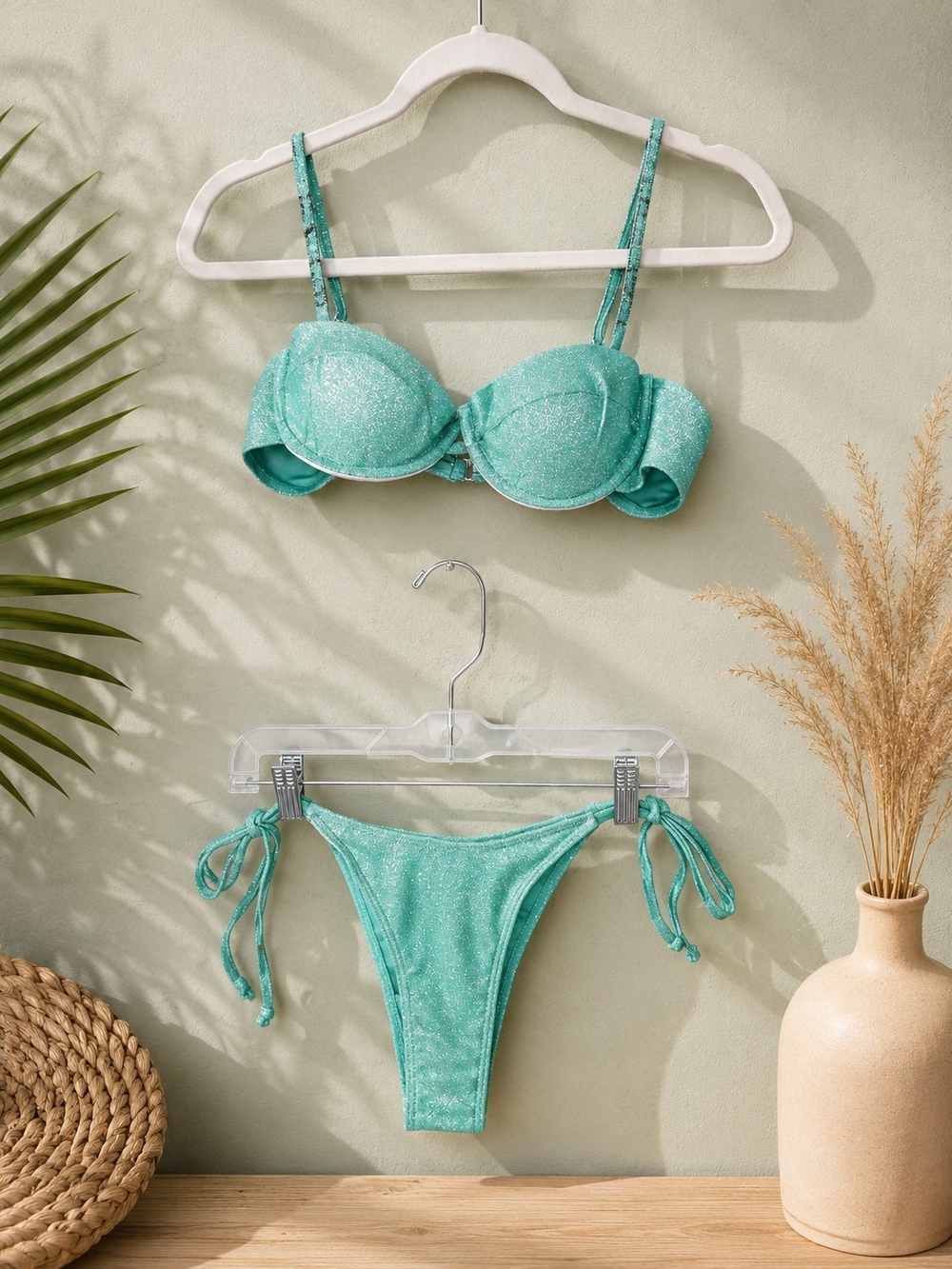 Sparkling Teal Bikini Set - Shimmer Two-Piece